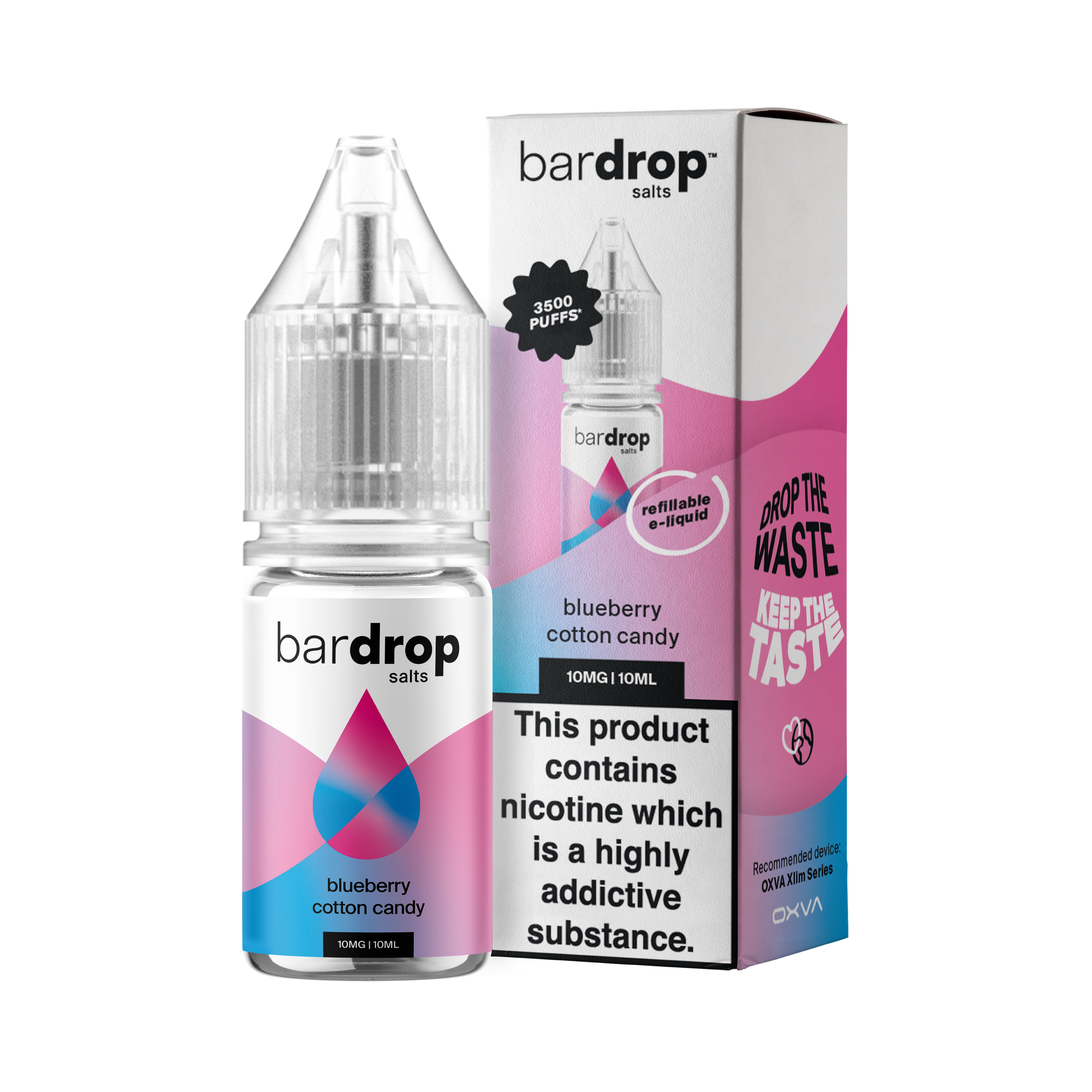 Bar Drop - Blueberry Cotton Candy - Nic Salt - E-Liquid – 10ml